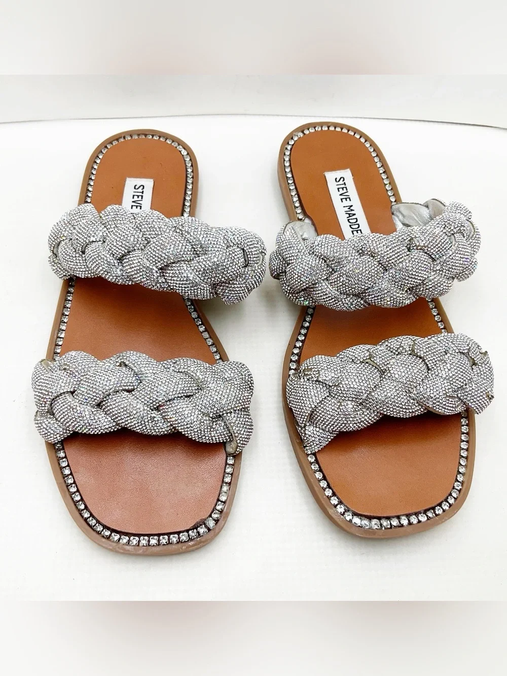 {Steve Madden} Newbie Rhinestone Embellished Sandals
